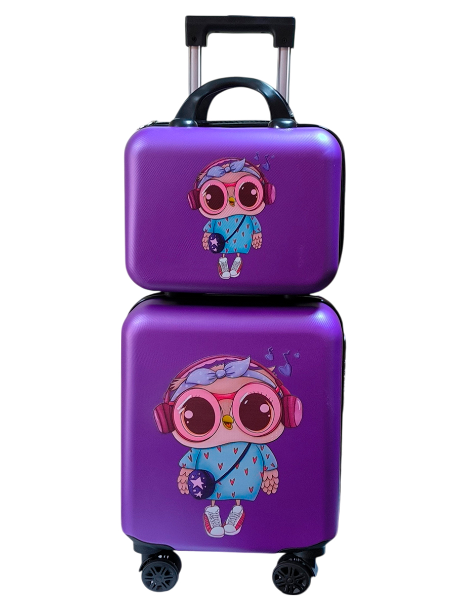 Изображение товара Дорожный набор S+XS Lats Чемодан 20 дюймов+бьюти кейс, сова