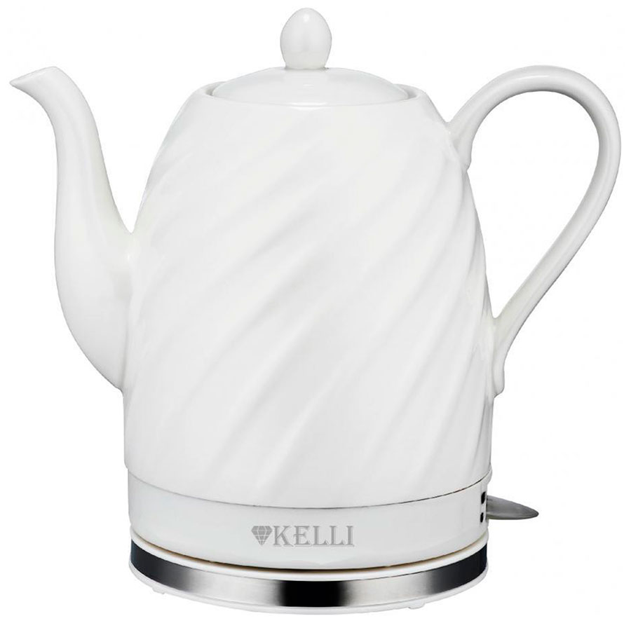 Изображение товара Керамический электрический чайник Kelli KL-1808 1,7 л белый мощность 2400 Вт