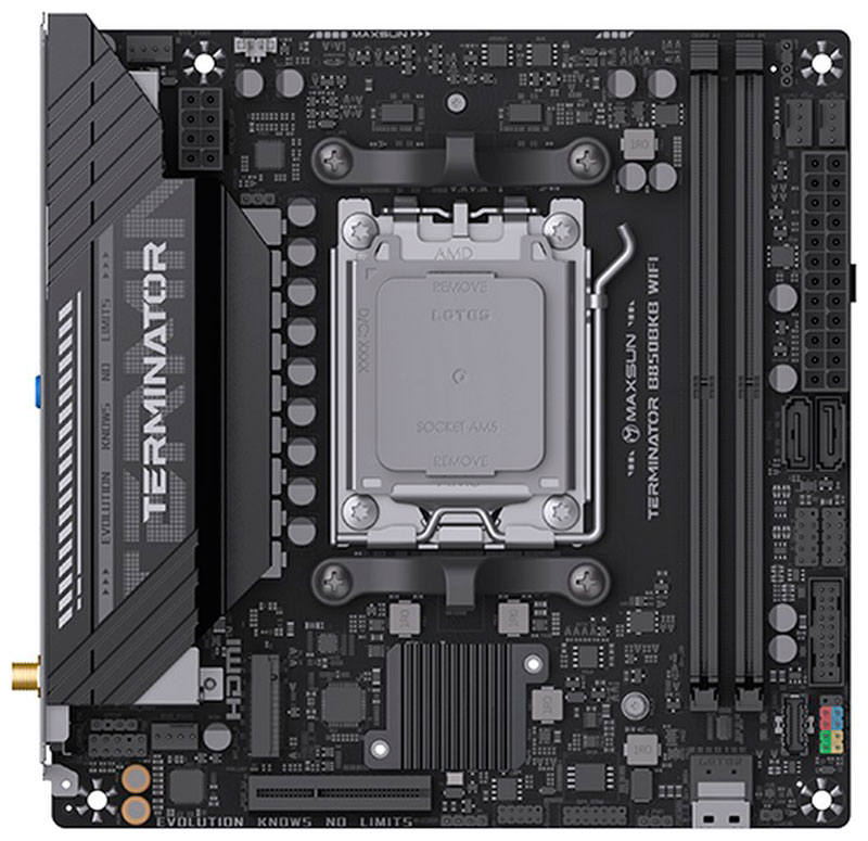 

Материнская плата Maxsun MS-Terminator B850BKB WIFI (AM5, mini-ITX), Черный