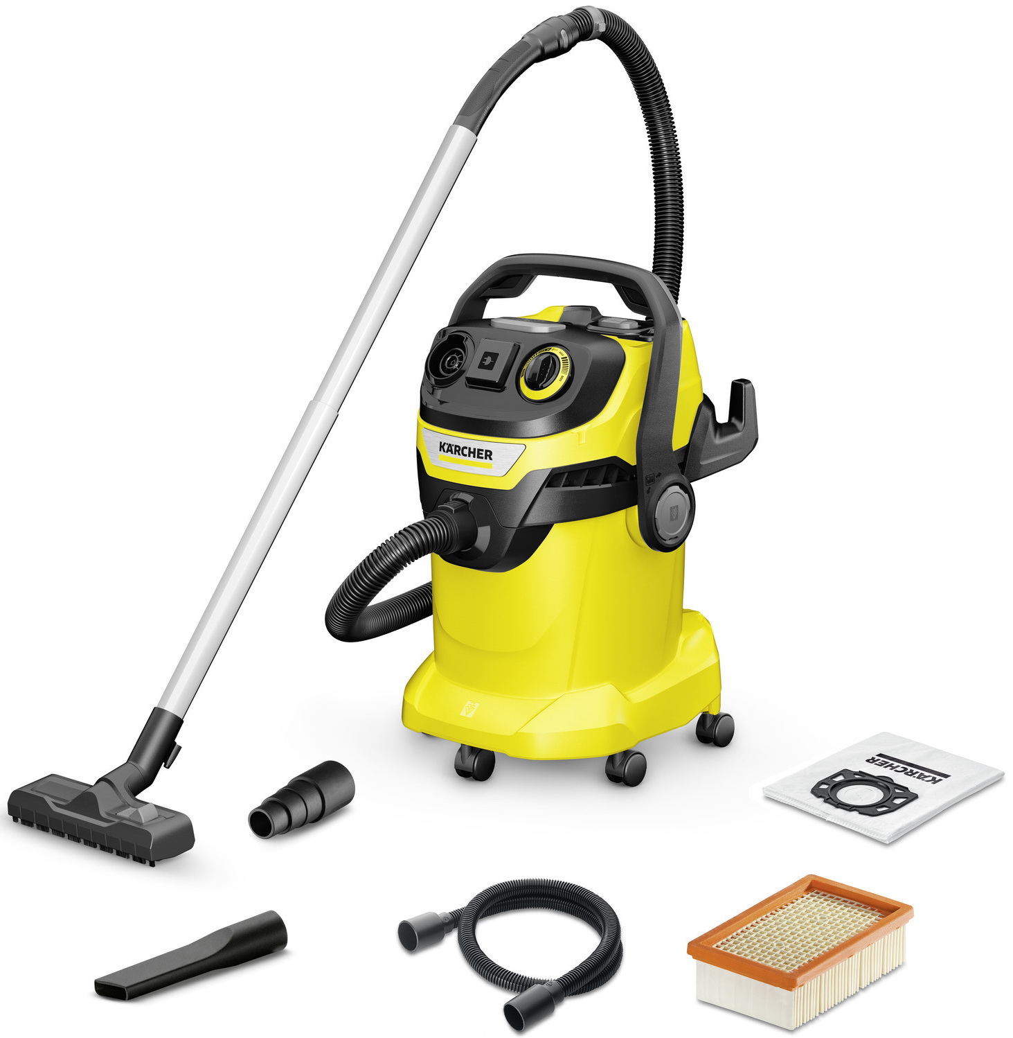 Изображение товара Многофункциональный хозяйственный пылесос Karcher WD 6 P с автоматической розеткой