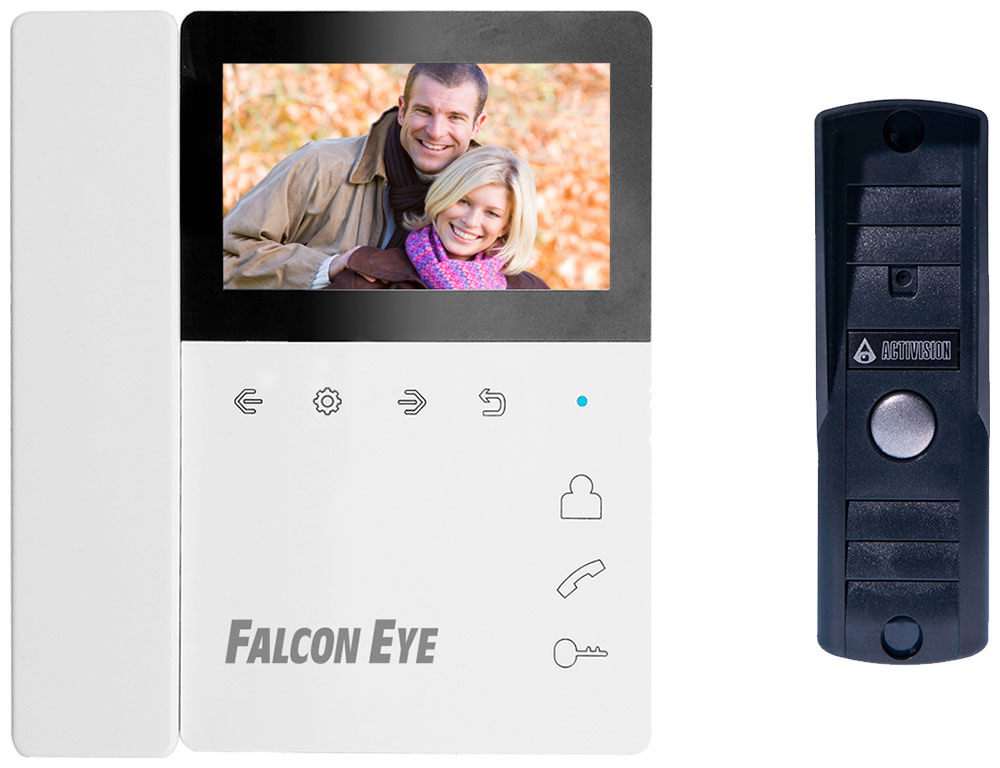 Комплект видеодомофона Falcon Eye Lira AVP-505 (PAL) Темно-Серый видеодомофон falcon eye lira avp 505 pal темно серый белый