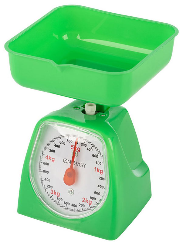 весы кухонные energy en 406мк механические до 5 кг зелёные Кухонные весы Energy EN-406МК 102044 зелёные