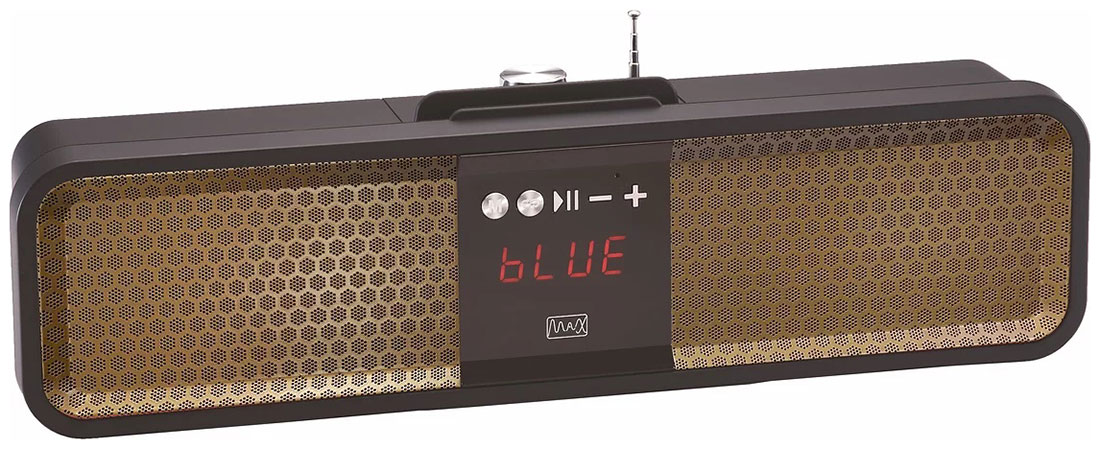 Портативная колонка с Bluetooth MAX Q-66 Gold (30161) retekess v115 radio am fm sw pocket radio shortwave fm speaker support tf card usb rec recorder sleep time