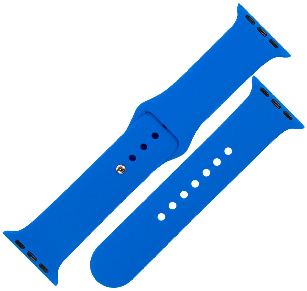 Ремешок силиконовый mObility для Apple watch - 38-40 мм (S3/S4/S5 SE/S6), синий ремешок силиконовый mobility для apple watch 38 40 мм s3 s4 s5 se s6 черный
