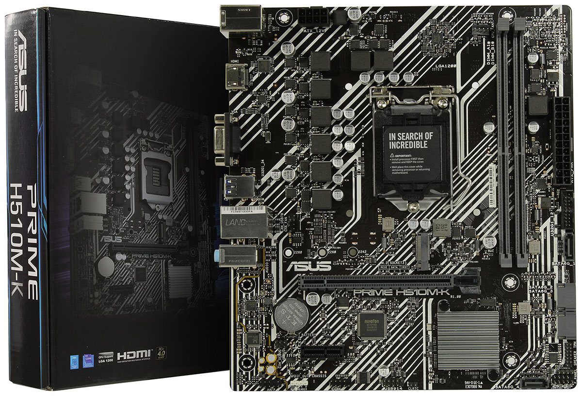 Изображение товара Материнская плата Asus PRIME H510M-K (LGA1200, mATX)
