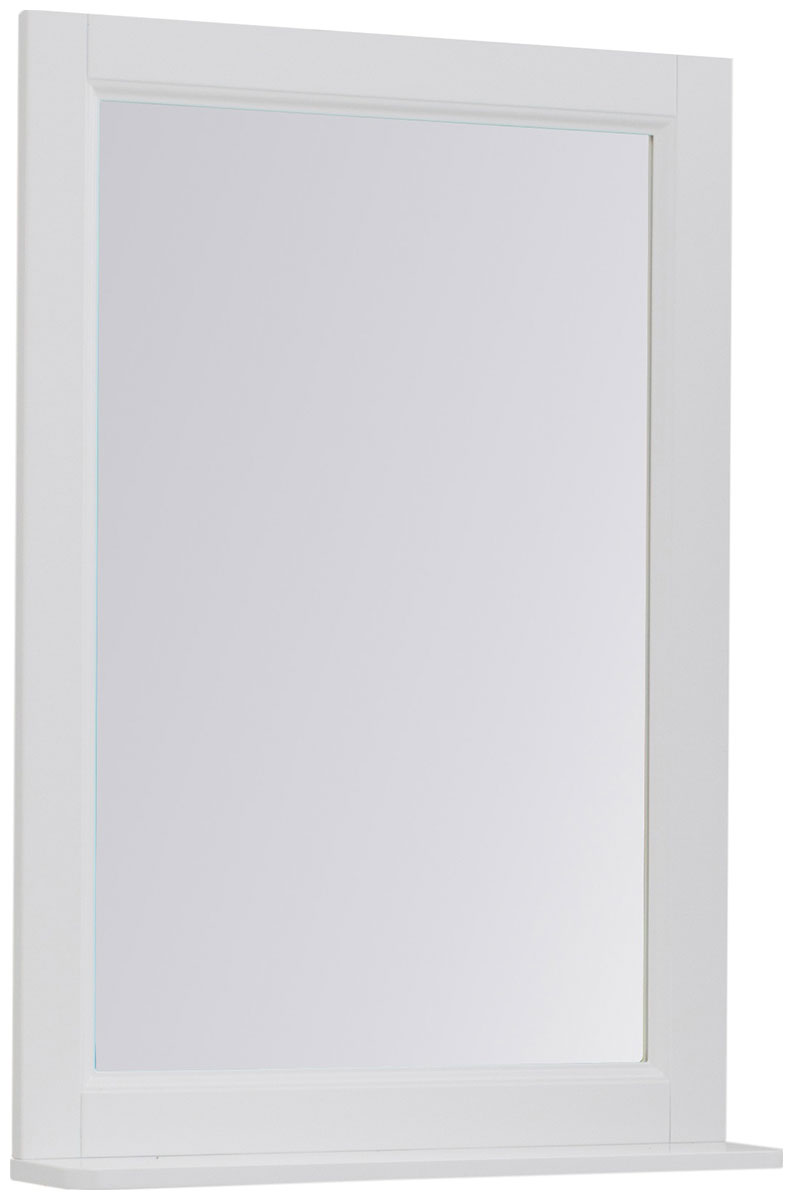 Изображение товара Зеркало Aquanet Бостон М 100 белое с рамкой и полочкой