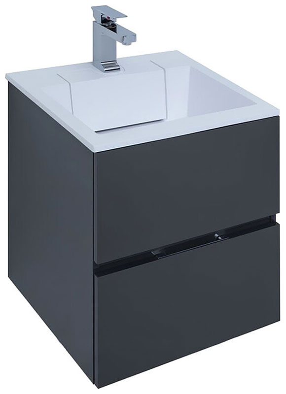 Изображение товара Тумба под раковину Aquanet Алвита 48 антрацит серый