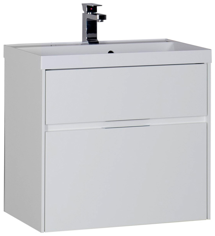 Изображение товара Тумба под раковину Aquanet Латина 70 с двумя ящиками белая Россия
