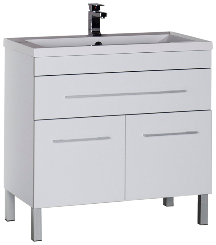 

Тумба под раковину Aquanet Верона 90 (напольная 1 ящик 2 дверцы) белый (00182708)