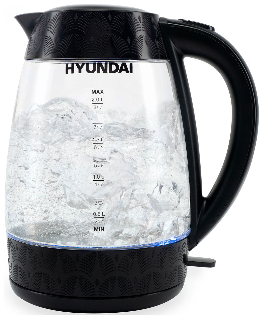 Изображение товара Чайник электрический Hyundai HYK-G4505, 2 л, 2200 Вт, черный