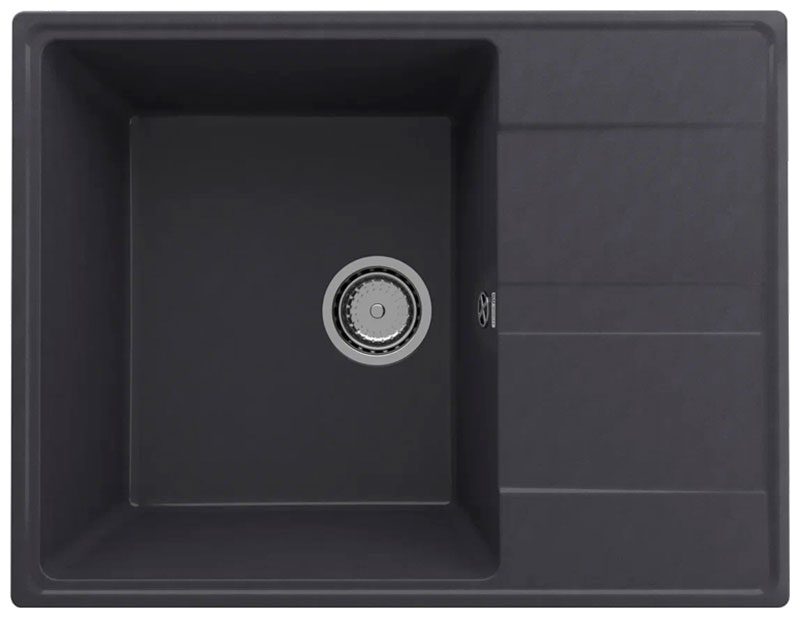 Изображение товара Кухонная мойка Ulgran Quartz Prima/космос Prima 650-08 черная, прямоугольная, врезная