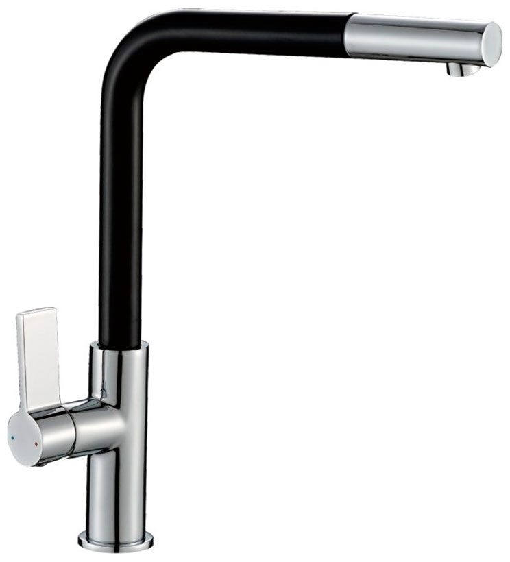 Изображение товара Кухонный смеситель Haiba HB70501-7 черный с поворотным изливом и керамическим картриджем
