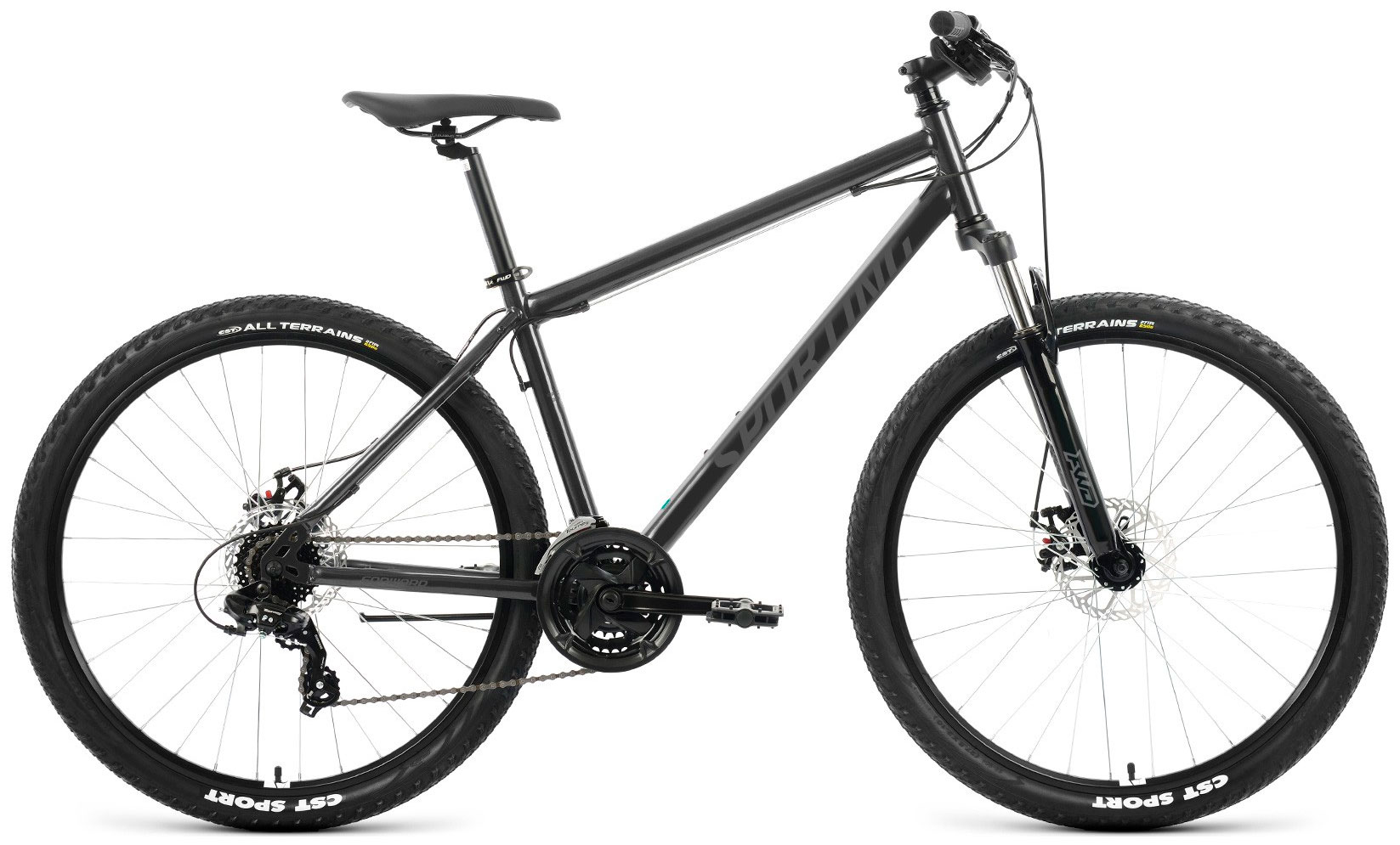 Велосипед Forward SPORTING 29 2.0 D 29 8 ск. рост. 19 2023 черный/темно-серый RB3R98140XBKDGY