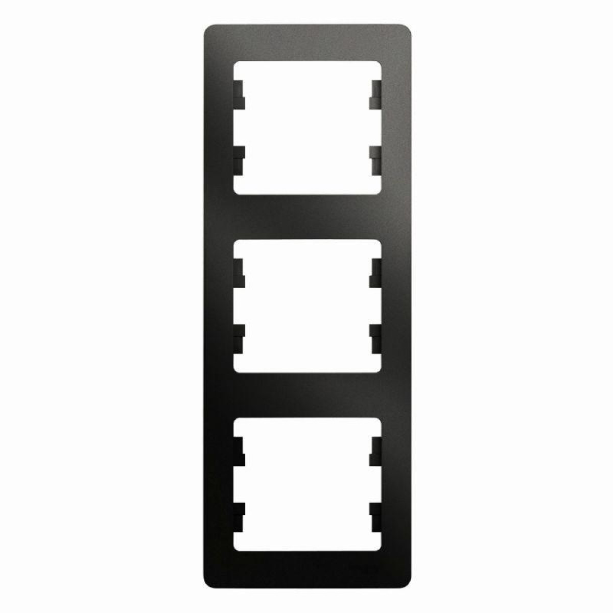 Изображение товара Рамки декоративные основания для ЭУИ Systeme Electric Glossa вертикал антрацит SE