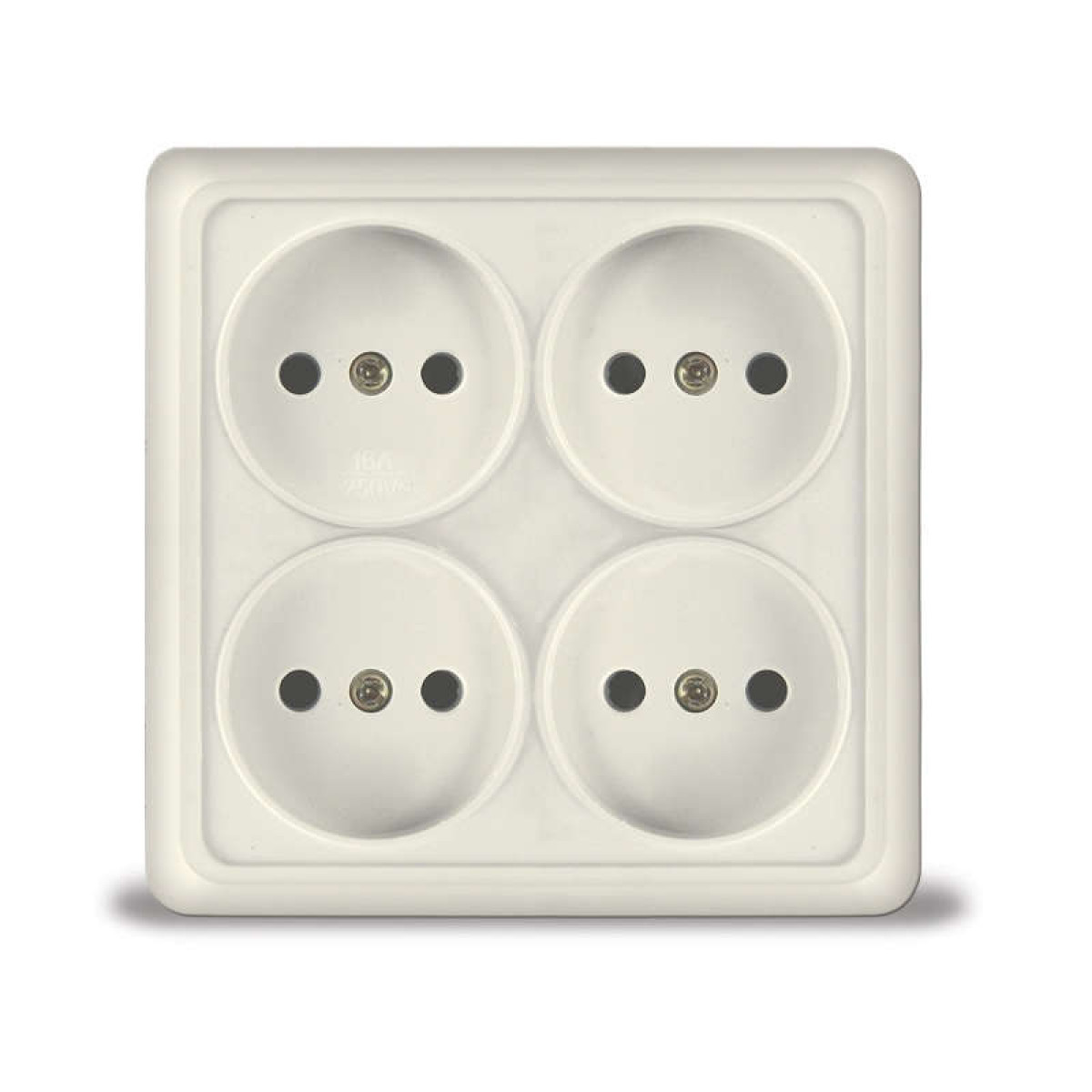 Изображение товара Универсальная розетка Олимп 16А IP20 4 гнезда накладная