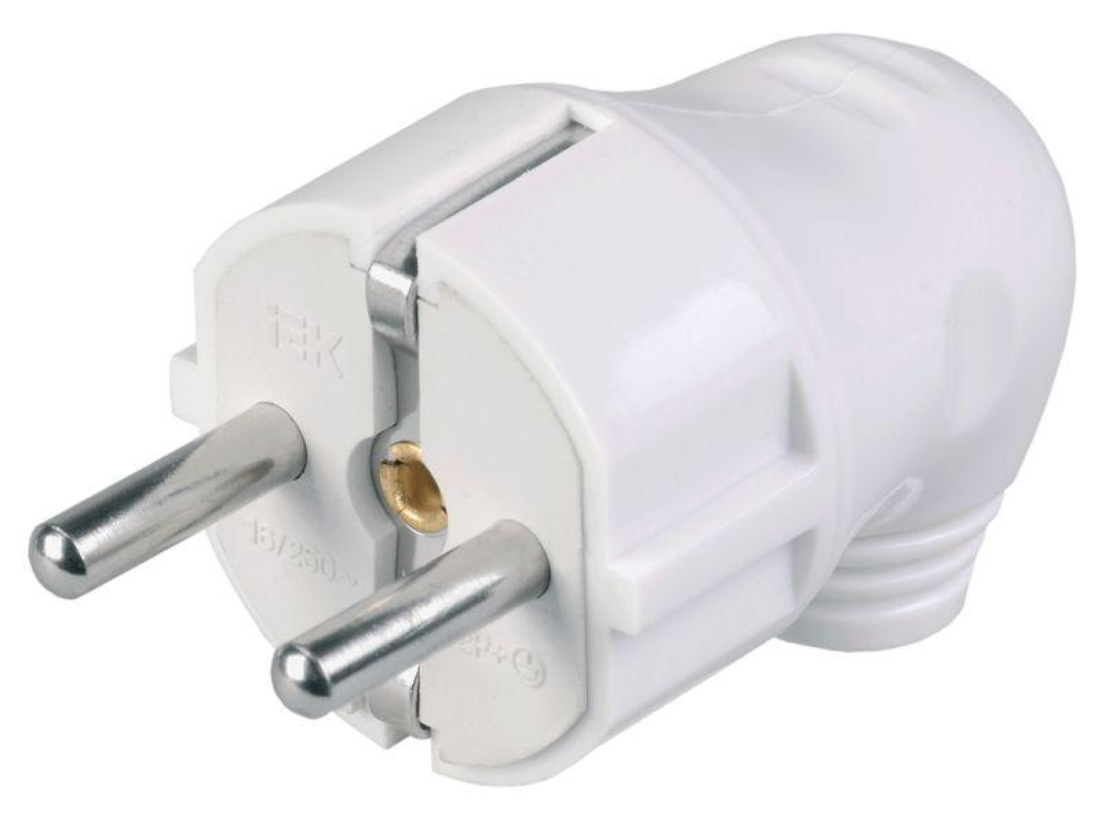 Изображение товара Вилка электропитания IEK ВПу11-01-Ст разборная с заземлением 16А белая