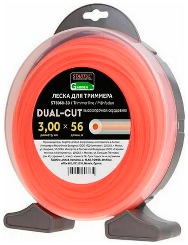 

Леска для триммера Startul GARDEN DUAL-CUT 3.0 мм х 56 м, круглое сечение (ST6068-30)