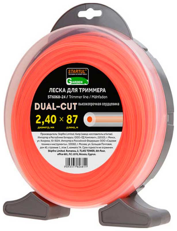 Изображение товара Леска Startul Garden DUAL-CUT 2.4 мм 87 м для триммеров прочная и износостойкая