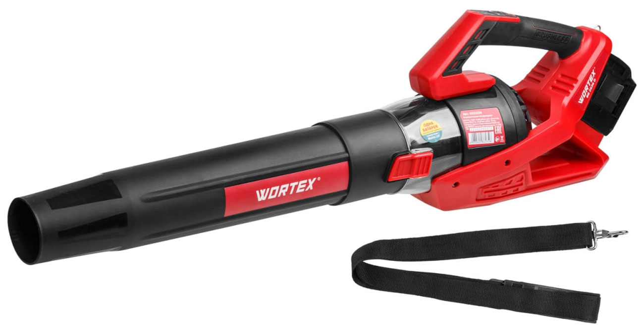 Изображение товара Воздуходувка аккумуляторная Wortex BB 2536 D ALL1 36 В (2х18 В), макс. объем воздушного потока 780 м куб/ч, без АКБ И ЗУ, бесщеточный двигатель (0333234)