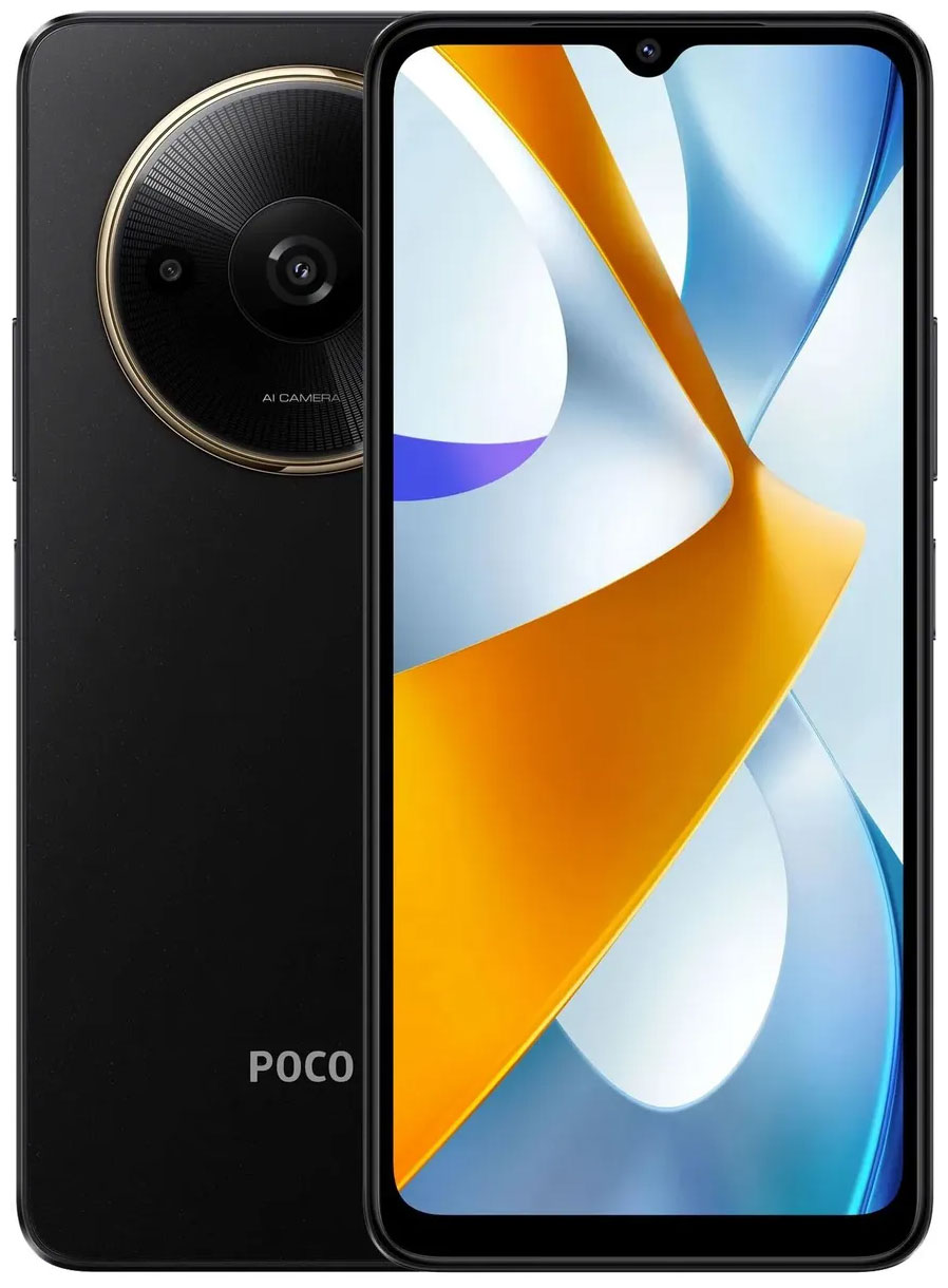 Смартфон Poco C61 4+128 Black Смартфон Poco C61