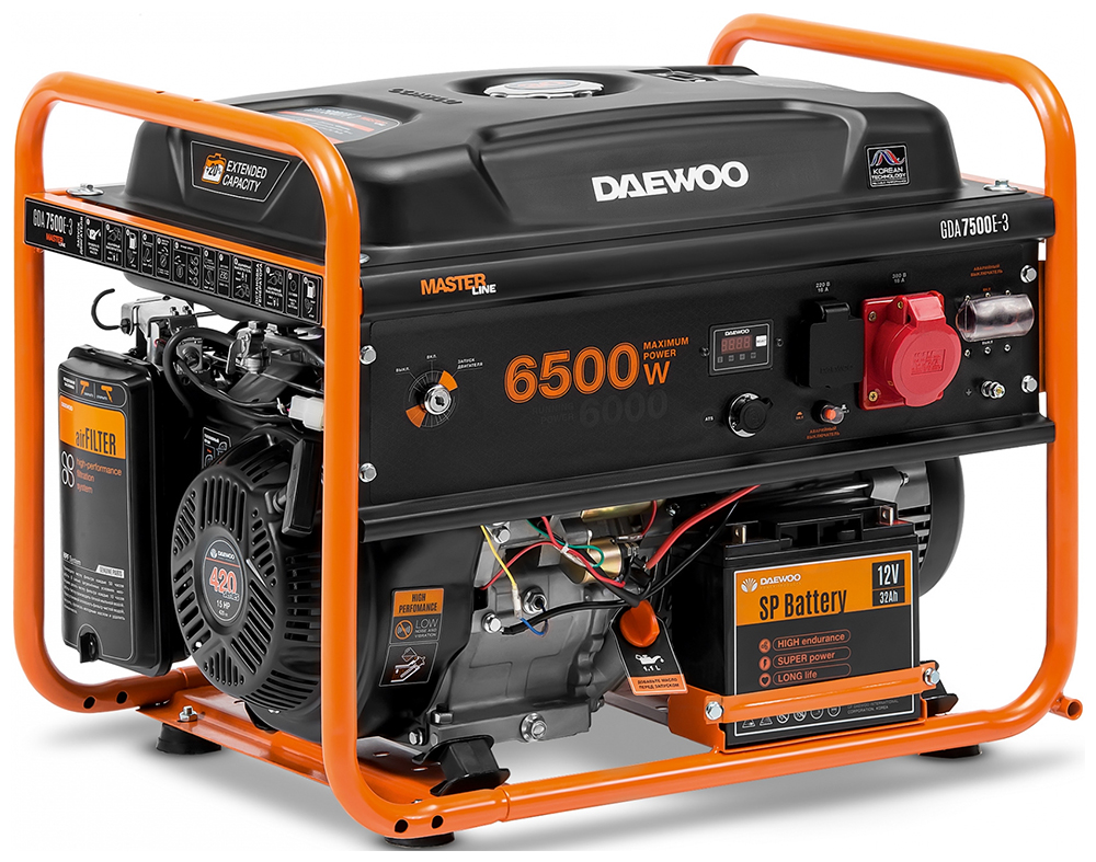 Электрический генератор и электростанция Daewoo Power Products GDA 7500 E-3 gavr 12a avr automatic voltage regulator for brushless generator