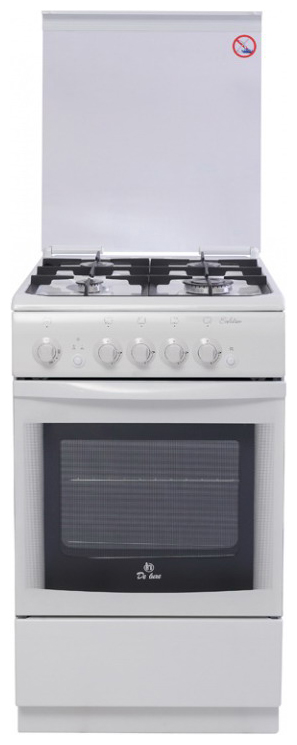 Изображение товара Газовая плита De luxe 506040.04 г с духовкой и электроподжигом белая