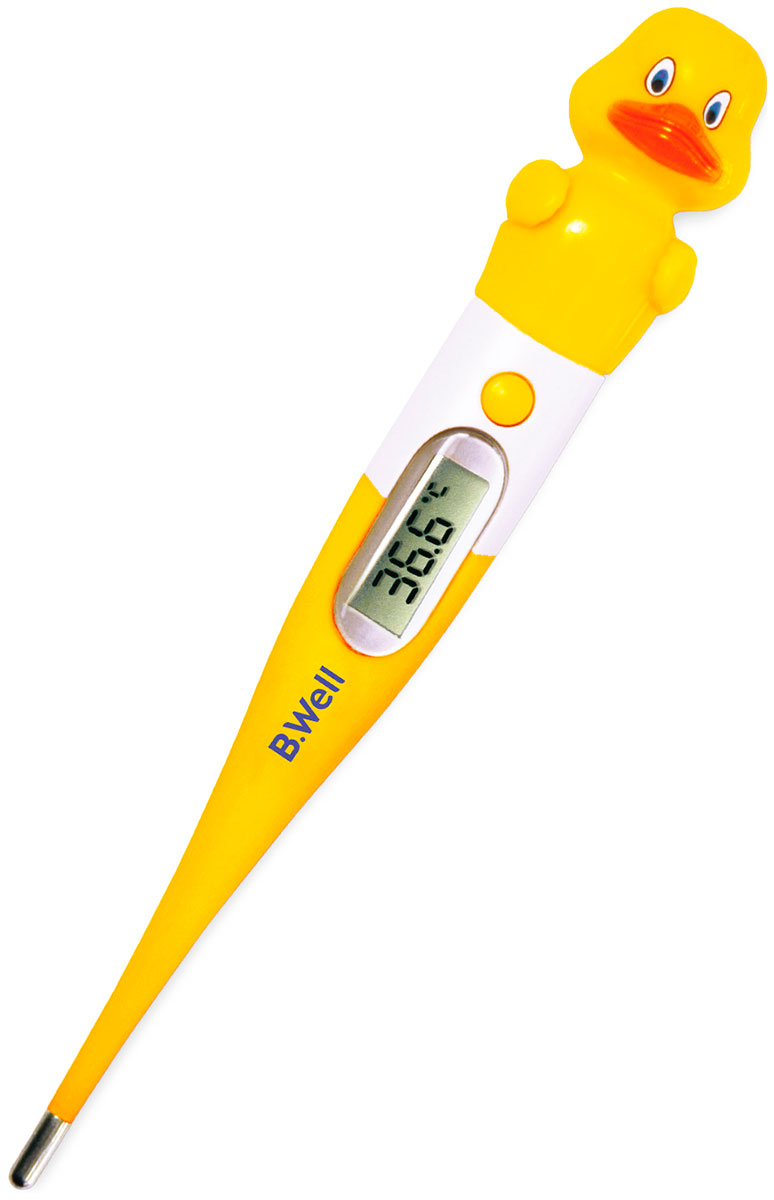 Термометр медицинский B.Well WT-06 электронный ''Утенок'' с гибким наконечником термометр wt 06 детский утенок кролик 6 секунд гибкий наконечник