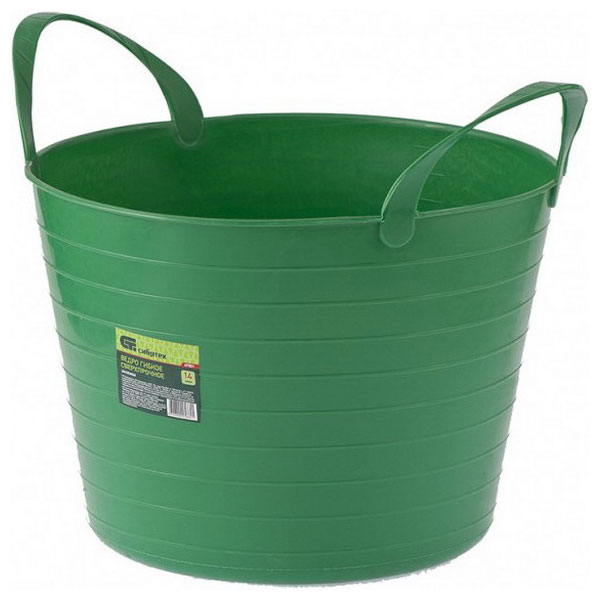 Изображение товара Гибкое зеленое ведро Сибртех 14 л для дома и сада