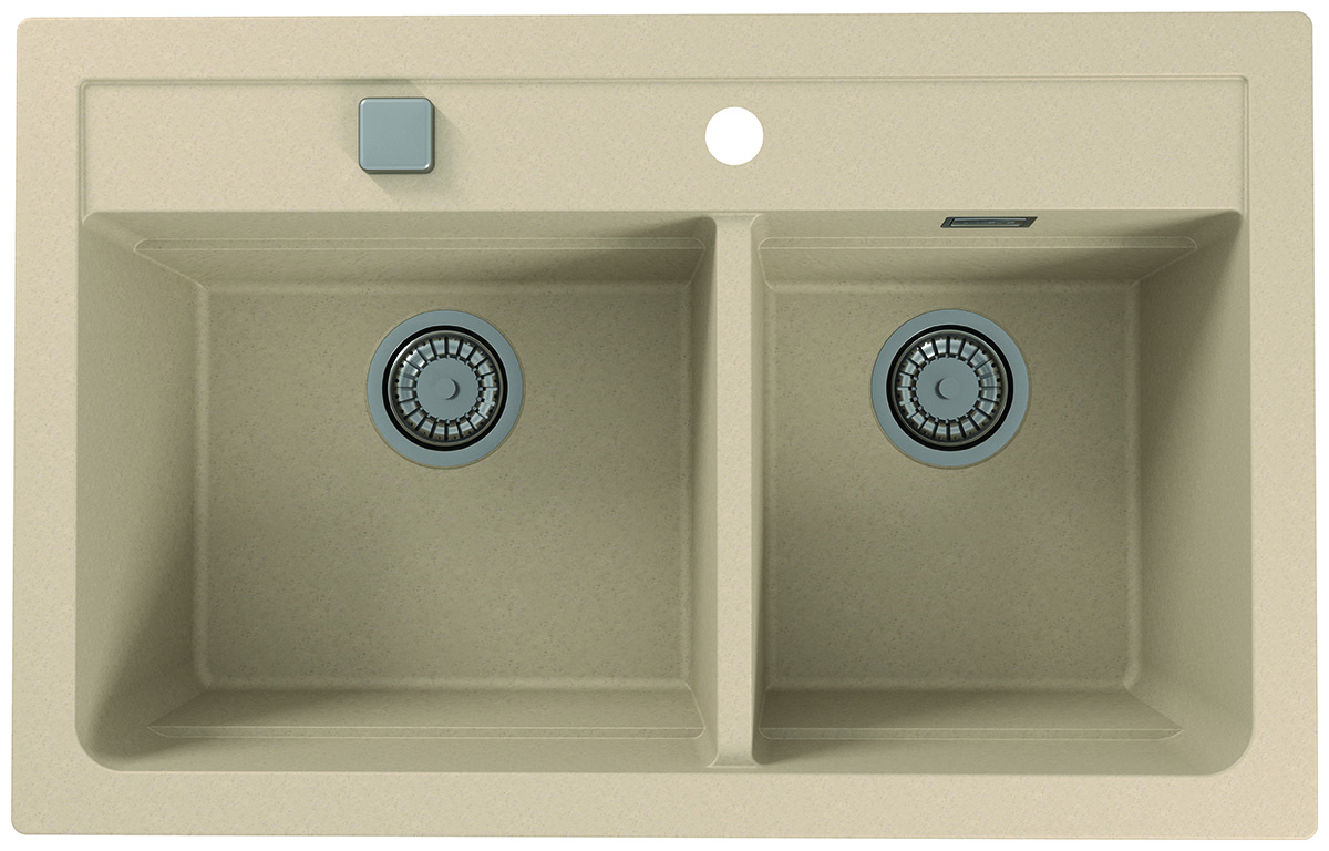 Изображение товара Кухонная мойка Alveus ALVEUS GRANITAL ATROX 50 TERRA - G22 с сифоном 1132822 (1131999)