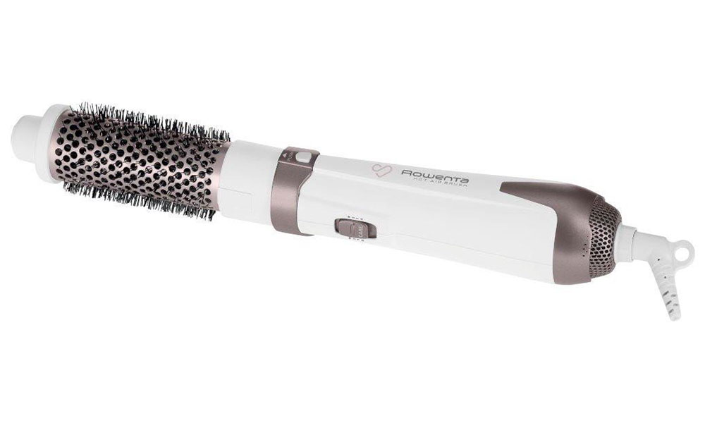 Фен-щетка Rowenta Hot Air Brush Premium Care CF7830F0, белый/бежевый