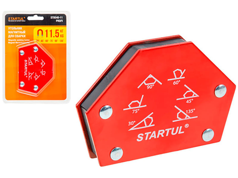 

Угольник магнитный для сварки Startul PROFI, 11.5 кг, (ST8540-11) (струбцина магнитная)