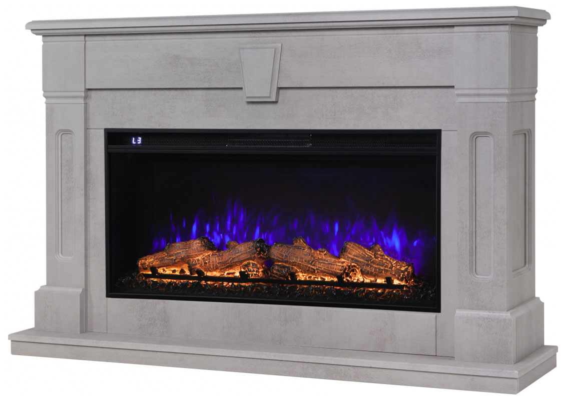 Изображение товара Электрокамин-комплект Realflame KELLIE 36 WT + JOKER 36 с имитацией пламени и обогревом