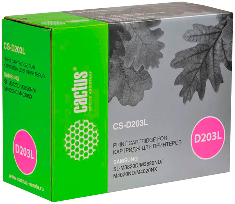 

Картридж лазерный Cactus CS-D203L для SAMSUNG ProXpress M3820/4020, ресурс 5000 страниц, Черный