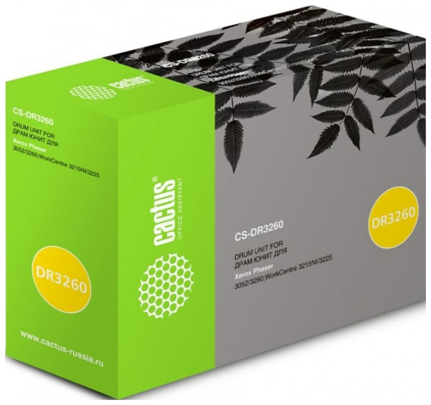 Изображение товара Фотобарабан Cactus CS-DR3260 для Xerox PH 3052 / 3260 WC 3215 / 3225, ресурс 10 000 страниц
