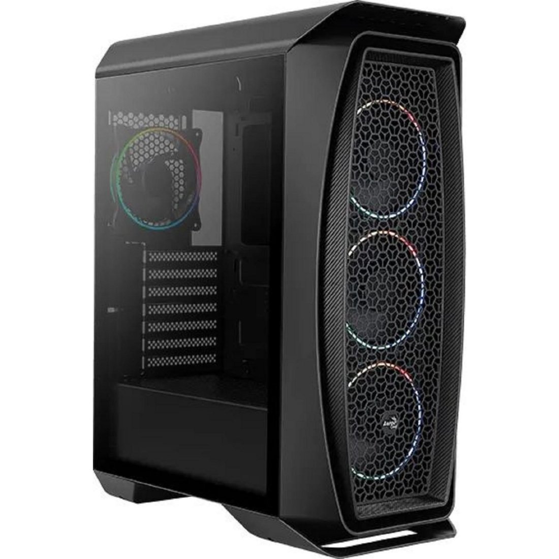 Изображение товара Компьютерный корпус Aerocool Aero One Eclipse-G-BK-v1 черный без БП ATX 4x120mm 2x140mm 2xUSB3.0 audio bott PSU