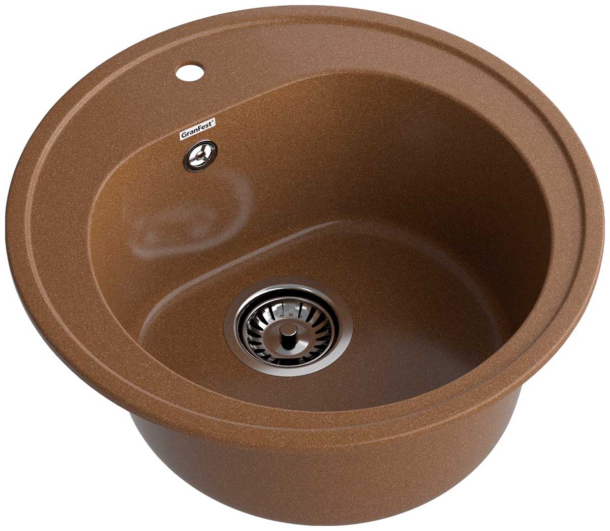 Изображение товара Кухонная мойка GranFest RONDO 510, 1-чаша, D-508мм, терракот (R-510 терракот)