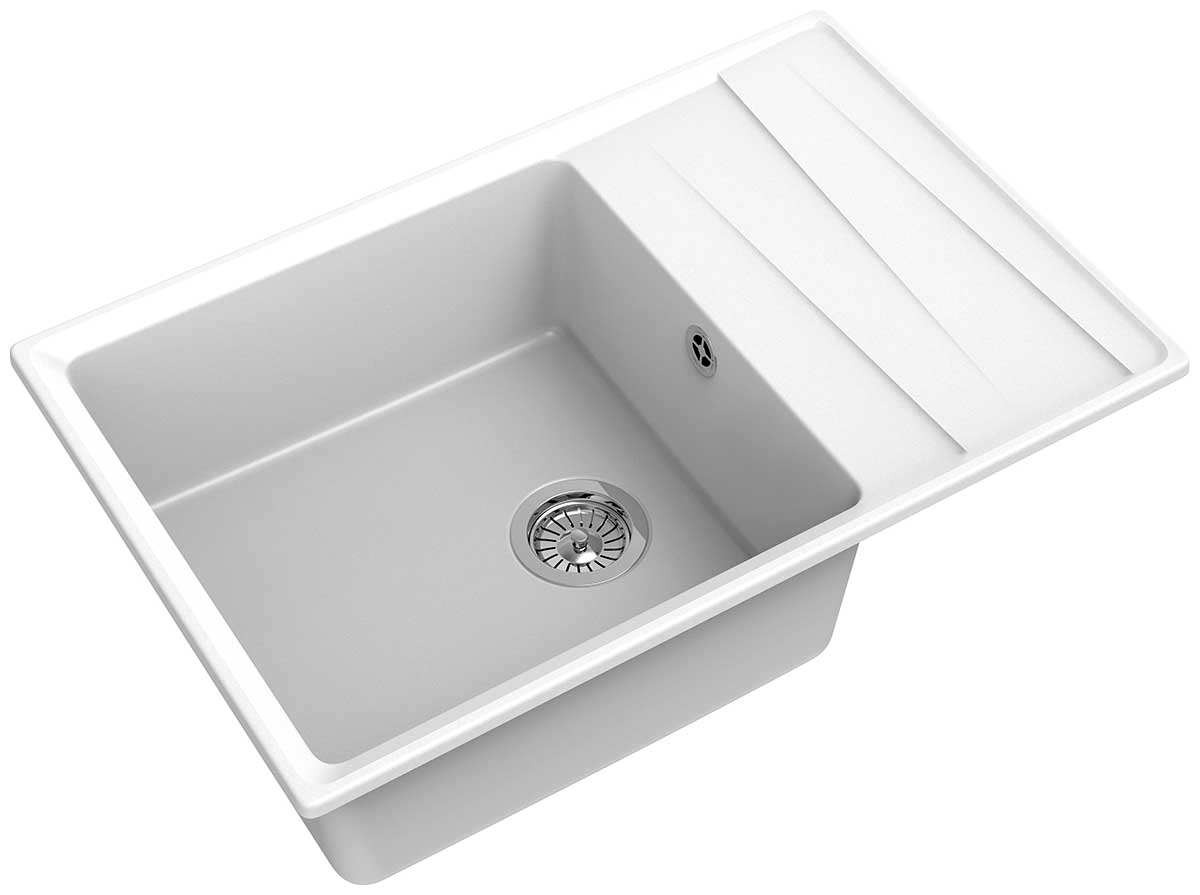 

Кухонная мойка GranFest LEVEL 860L, 1-чаша+крыло, 860х500мм, иней (LV-860L иней)