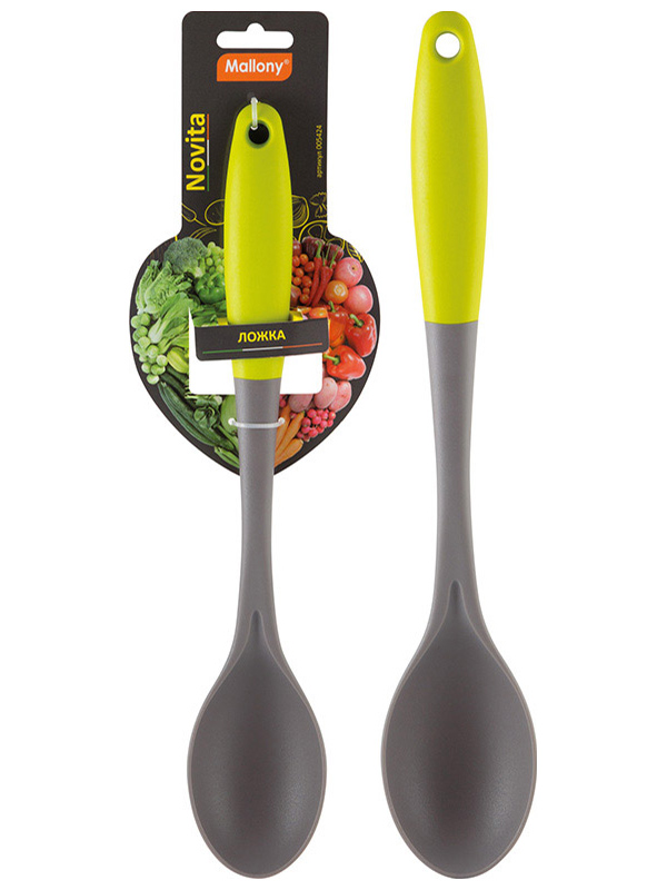 Изображение товара Нейлоновая кулинарная ложка Mallony Novita 33.3x6.3x3 см для перемешивания