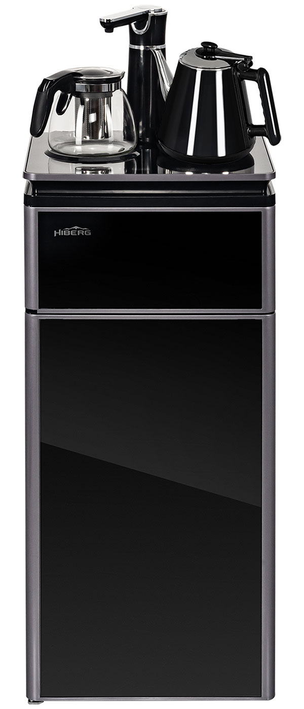 Изображение товара Кулер для воды Hiberg F81 FGB напольный с охлаждением и нагревом стеклянный корпус