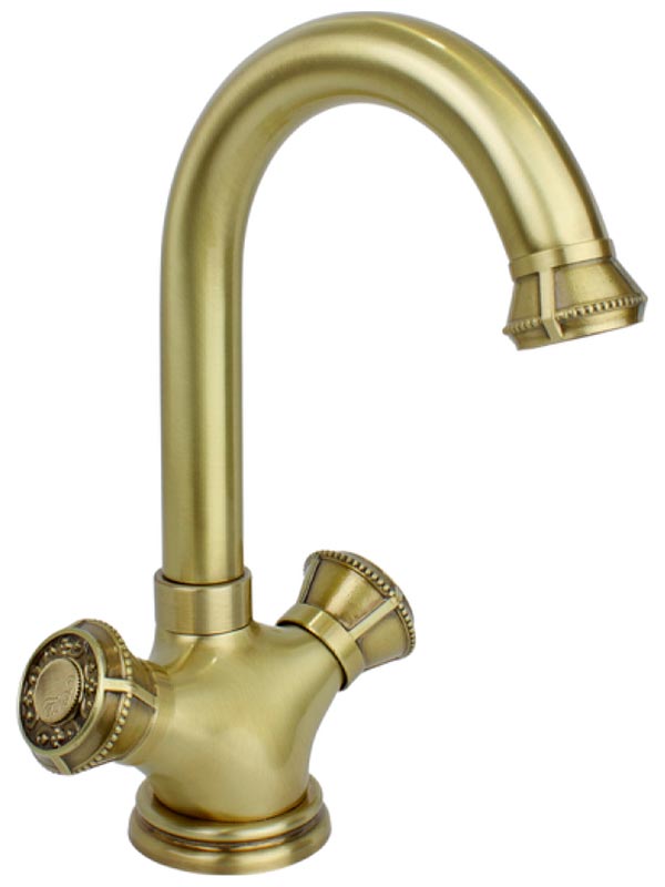 Изображение товара Смеситель для раковины Bronze de Luxe ROYAL бронза с вращением излива