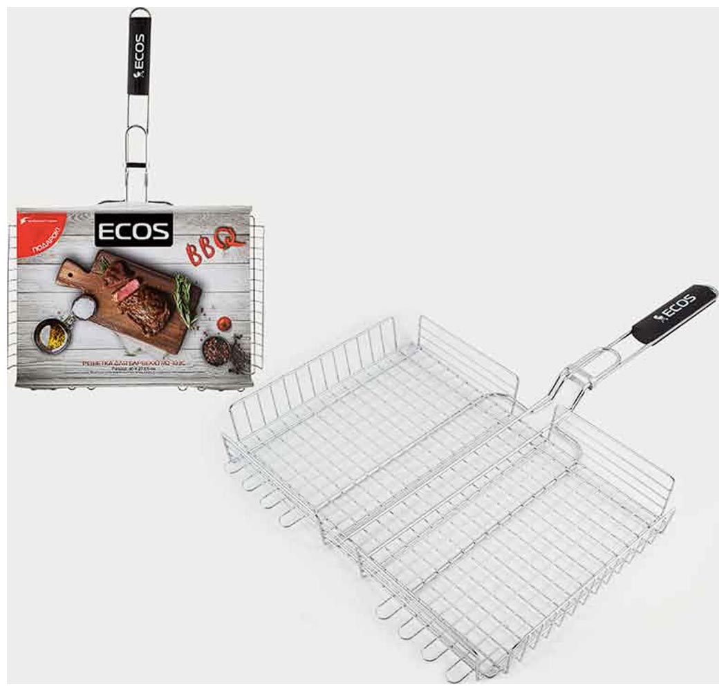 Изображение товара Решетка для барбекю Ecos RD-103М двойная хромированная сталь 40х27 см Изображение товара Решетка для барбекю Ecos RD-103М двойная хромированная сталь 40х27 см