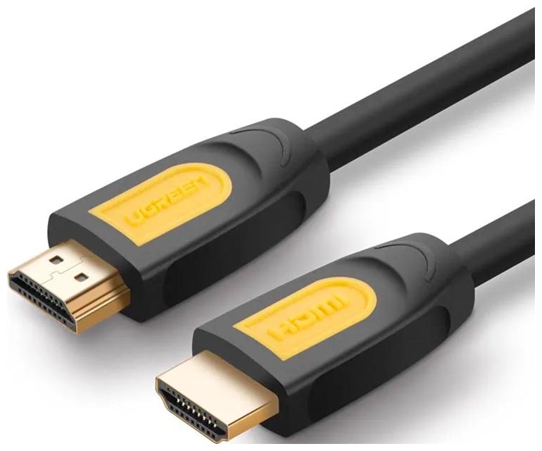 Изображение товара Кабель HDMI Ugreen HD101 5м 4K UHD позолоченные разъемы черный желтый
