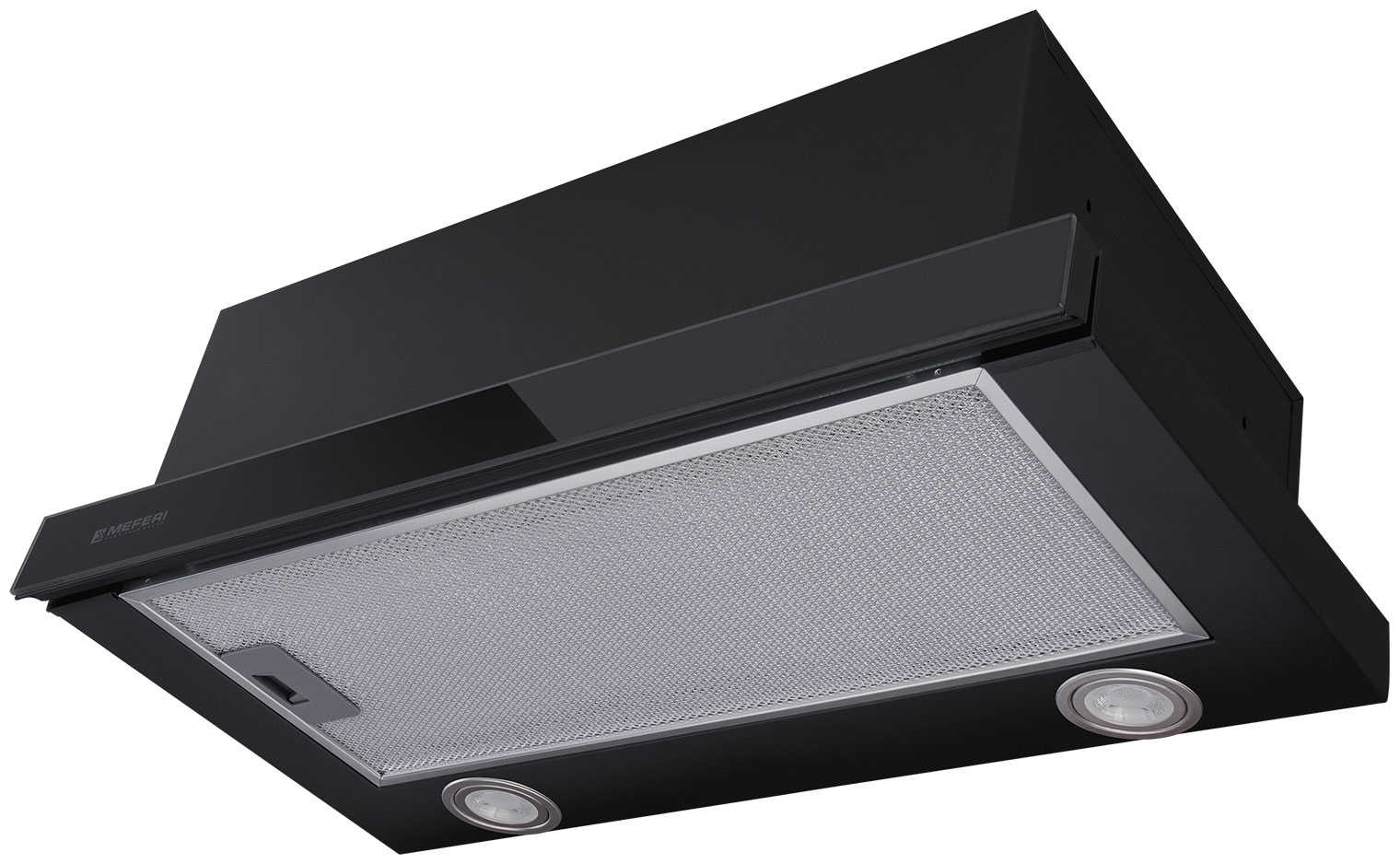 Изображение товара Вытяжка кухонная Meferi SLIDEBOX60BK GLASS ULTRA черная телескопическая