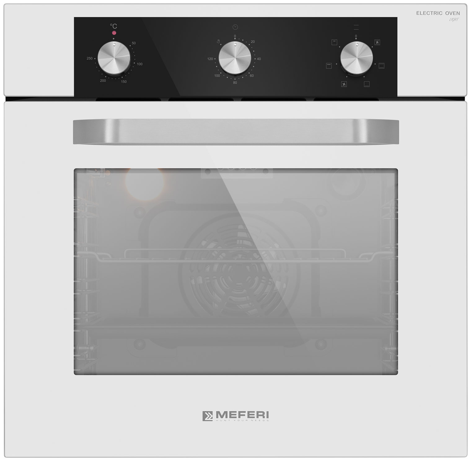 Изображение товара Электрический духовой шкаф Meferi MEO606WH LIGHT белый с гидролизной очисткой