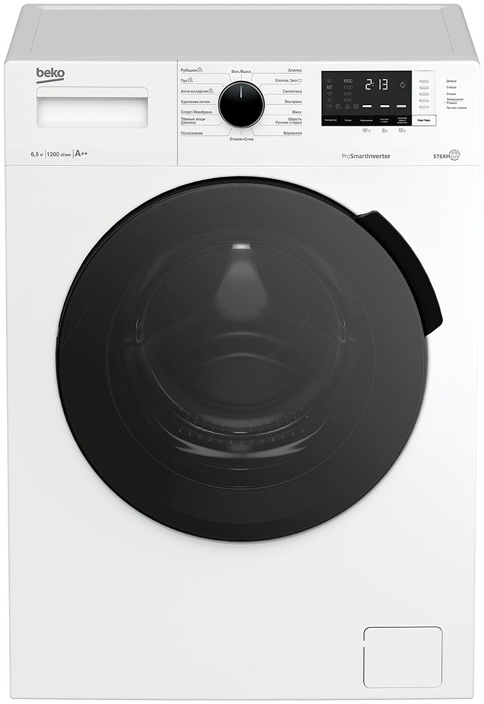 Изображение товара Стиральная машина Beko WSPE6H612W 6.5 кг 1200 об/мин A++ инвертор Изображение товара Стиральная машина Beko WSPE6H612W 6.5 кг 1200 об/мин A++ инвертор