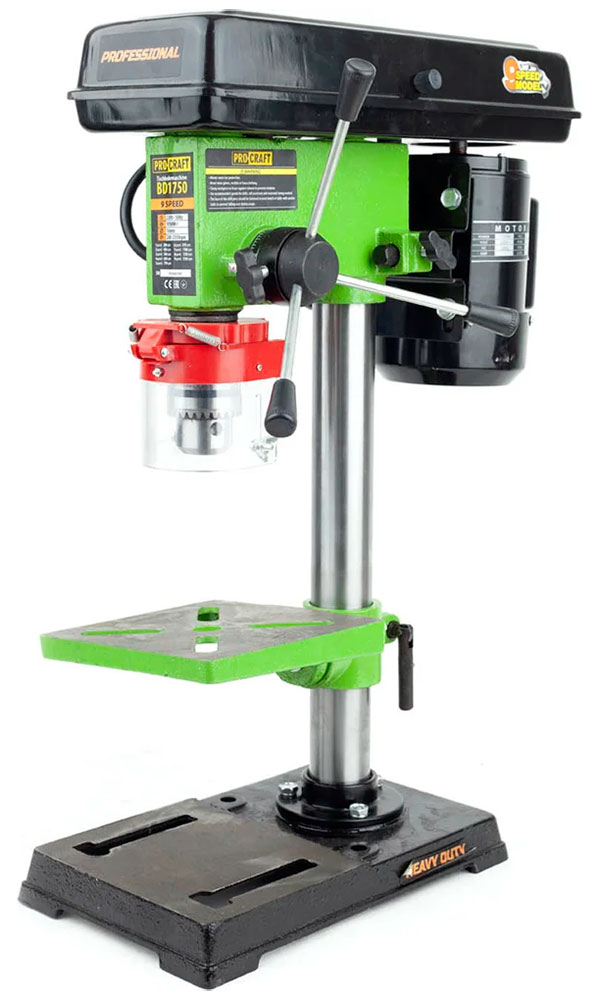 Изображение товара Procraft BD1750 станок сверлильный мощный 450 Вт 2350 об/мин 16 мм патрон