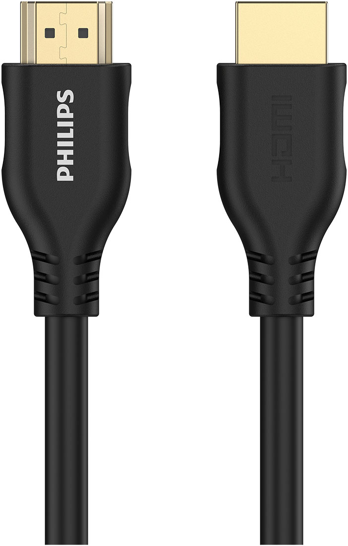 Изображение товара Кабель HDMI Philips 1.4 Gold plated PVC, HDMI:4Kx2K@30Hz, 32AWG, 6.0mm, 1.5 м, Black