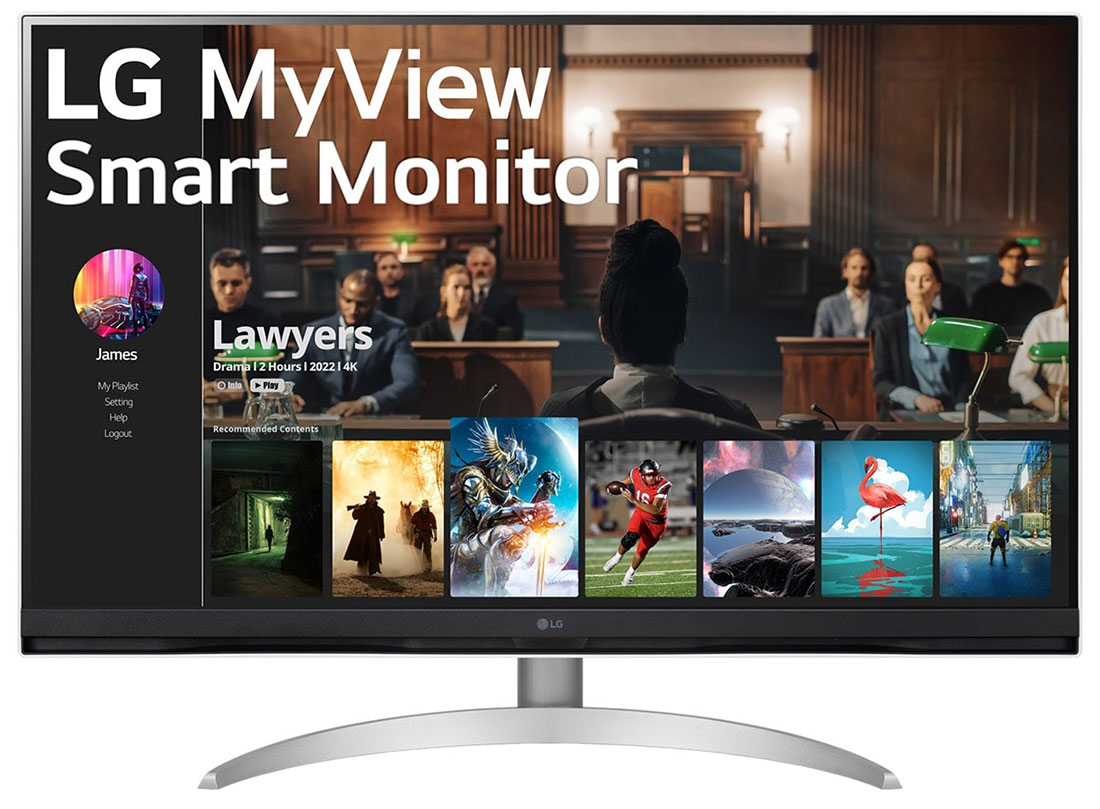 Изображение товара ЖК монитор 31.5 LG 4K VA HDMI USB-C Bluetooth Wi-Fi белый 32SQ700S-W