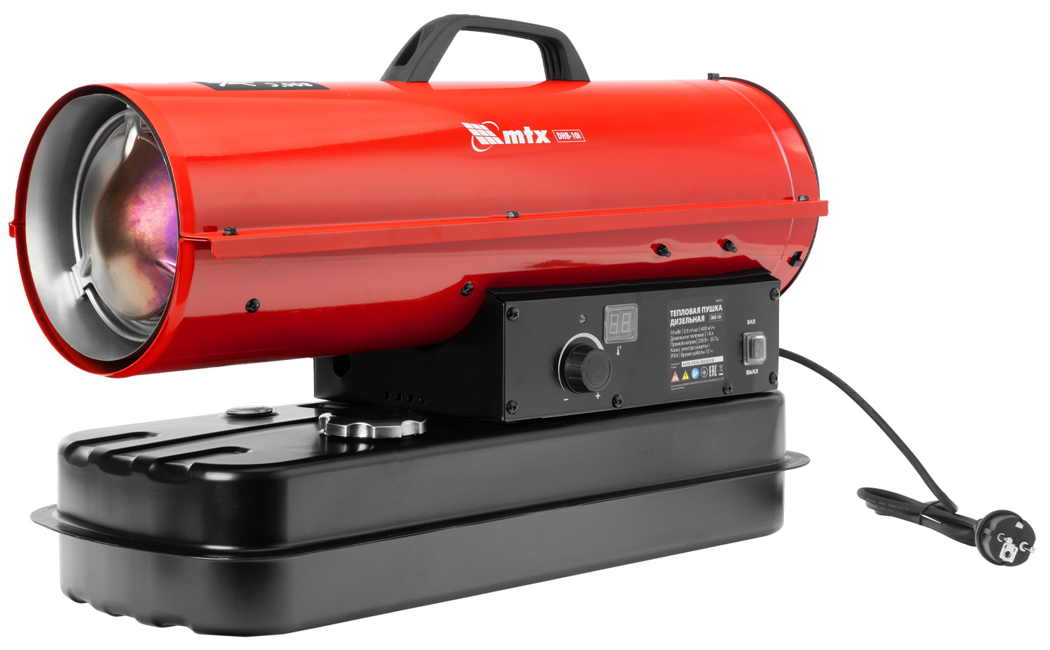 Изображение товара Тепловая пушка MTX DHB-10i, 10 кВт, 400 м3/ч, прямой нагрев, термостат (98904)