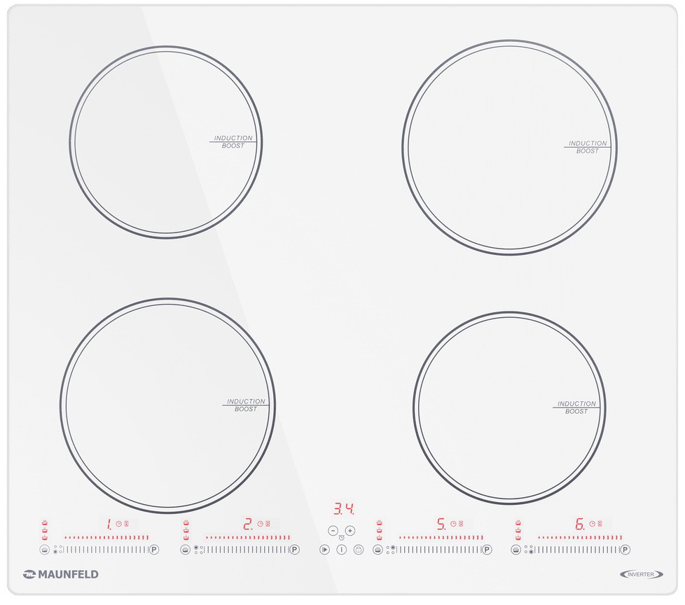 

Электрическая варочная панель Maunfeld CVI594SWH Inverter, Белый